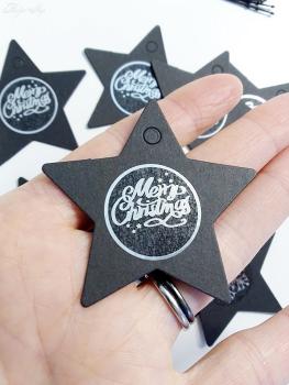 10 Geschenkanhänger Stern Set